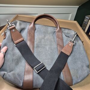Jack Spade Gray and Brown Messenger Bag